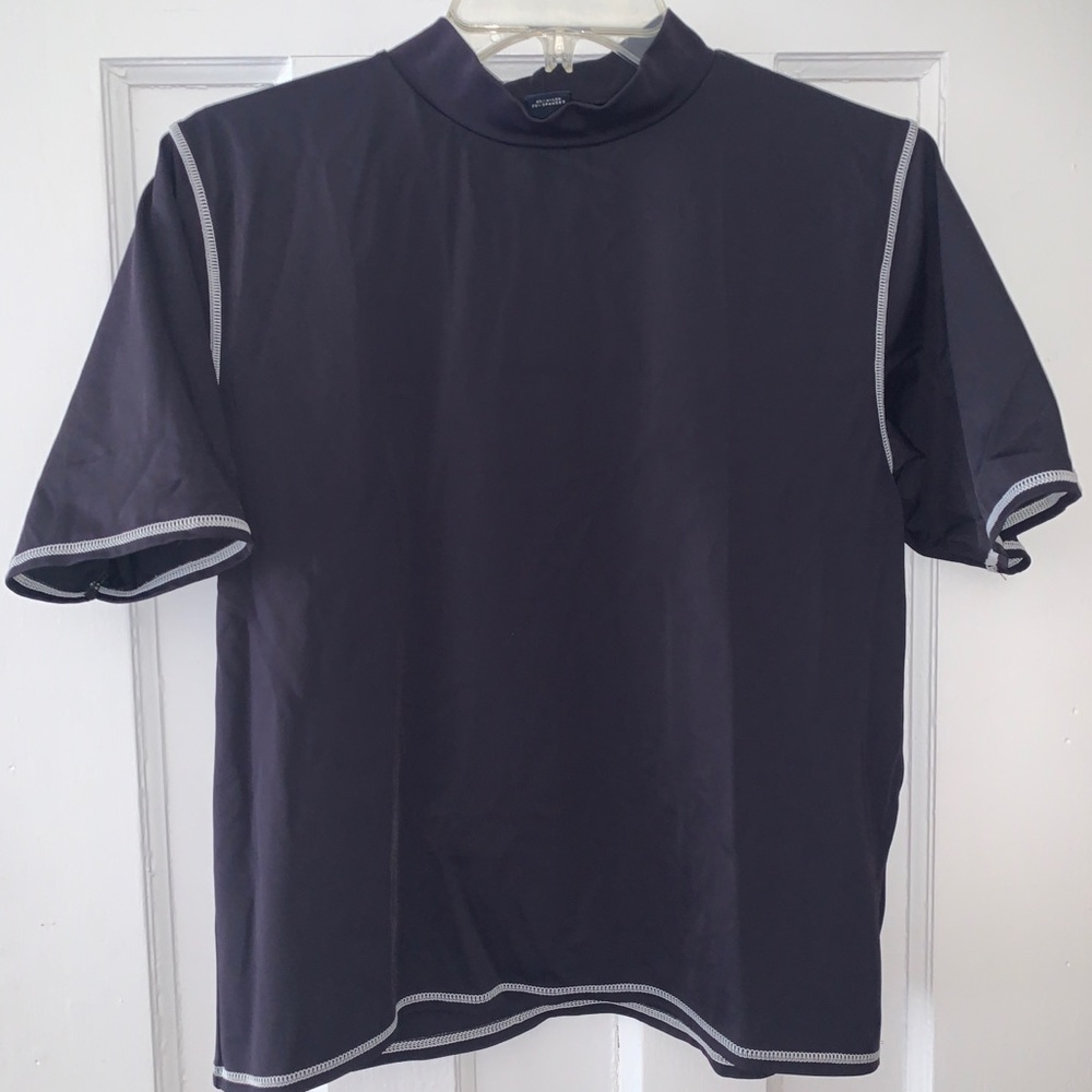 LANES END - Black Quarter Sleeve Active Top- Large